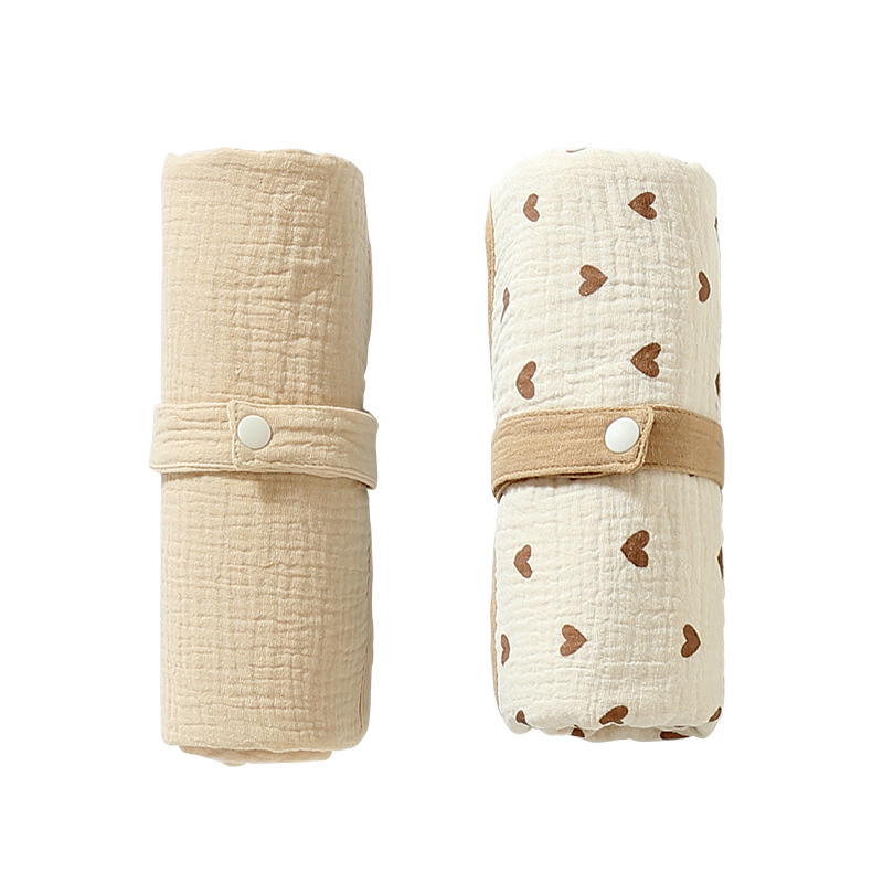 Opvouwbare Baby Baby Katoenen Aankleedkussens Herbruikbare Zachte Katoenen Baby Mat Aankleedkussen voor Pasgeboren Onderleggers Dubbelzijdig Matras