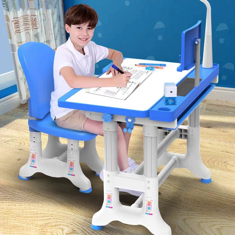 Multifuncional Kids' Study Table, Ergonômico Crianças Homework Desk, Ajustável e Cadeira Combinação, Estudante
