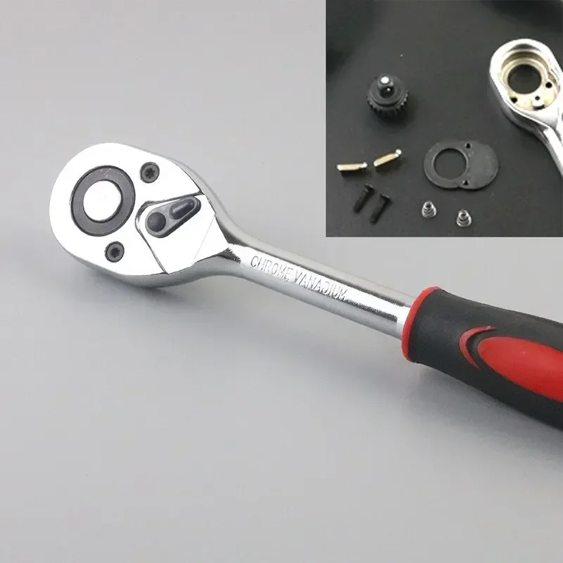 Kit de herramientas de reparación de automóviles, juego de enchufes de 1/4 pulgadas, herramienta de reparación de automóviles, llave dinamométrica de trinquete, Combo, juego de reparación de automóviles, herramienta mecánica, 46 Uds.
