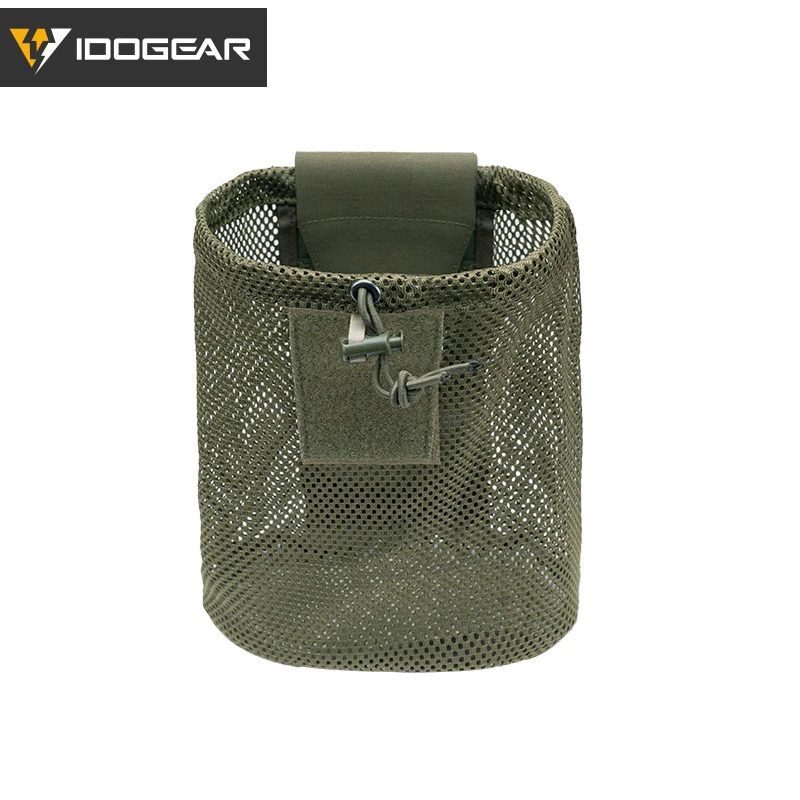 IDOGEAR-bolsa táctica MOLLE de malla, bolsa de caída, soporte de reciclaje magnético plegable 3595