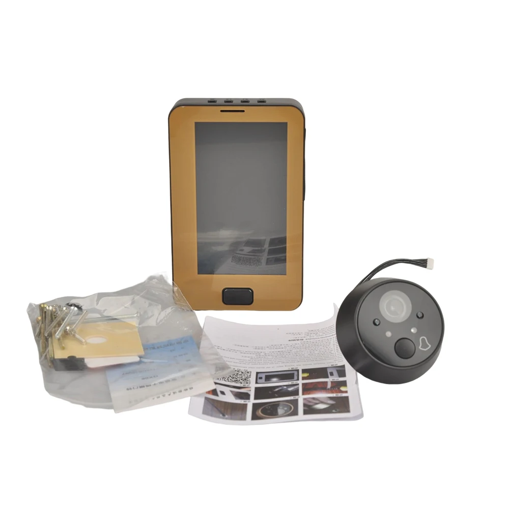 Mới 4.3 Inch LCD Màn Hình Màu Kỹ Thuật Số Chuông Cửa Hồng Ngoại Ban Đêm Camera Cửa Hình Ghi Âm Kỹ Thuật Số Cửa Người Xem Thông Minh Nhìn Trộm Màu Chuông Cửa