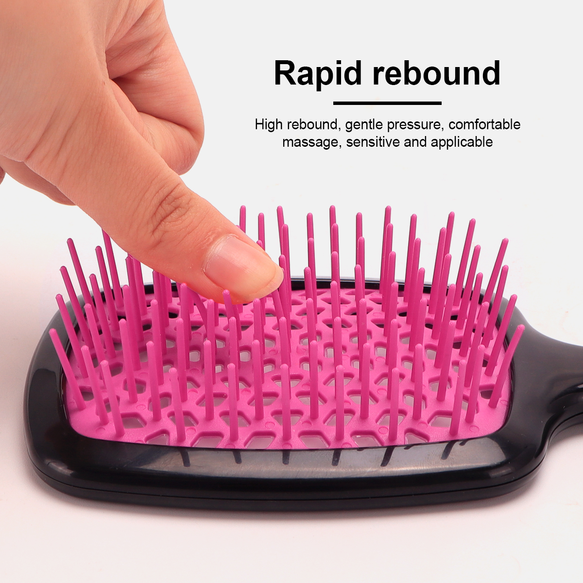 Almofada de ar pente emaranhado escova de cabelo massagem anti-estática oco para fora molhado encaracolado escovas de cabelo barbeiro ferramenta de estilo