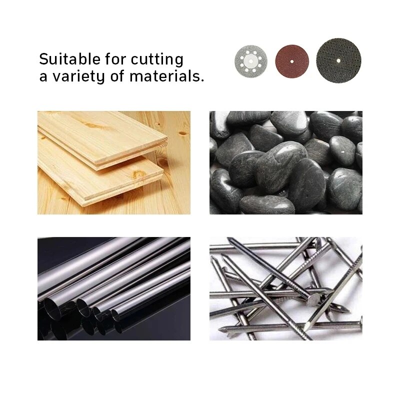 Lame da taglio diamantate 60 pezzi Ruota abrasiva Lame per sega circolare per la lavorazione del legno Accessori per utensili rotanti Mini trapano Dremel in metallo