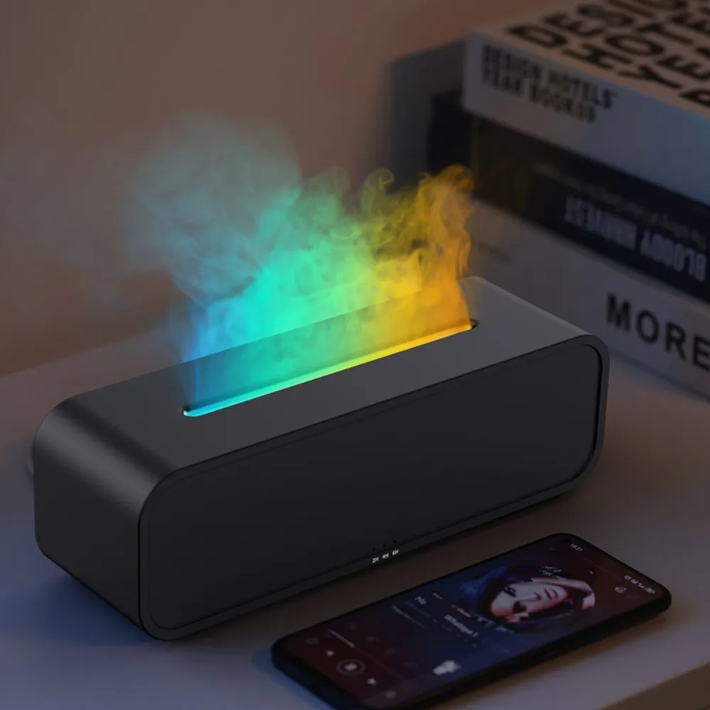 USB Aroma Diffuser Humidifier เพิ่มน้ํามันหอมระเหย Aroma Diffuser พร้อมฟังก์ชั่นป้องกันตัวจับเวลา 7 สี Ambient Night Light