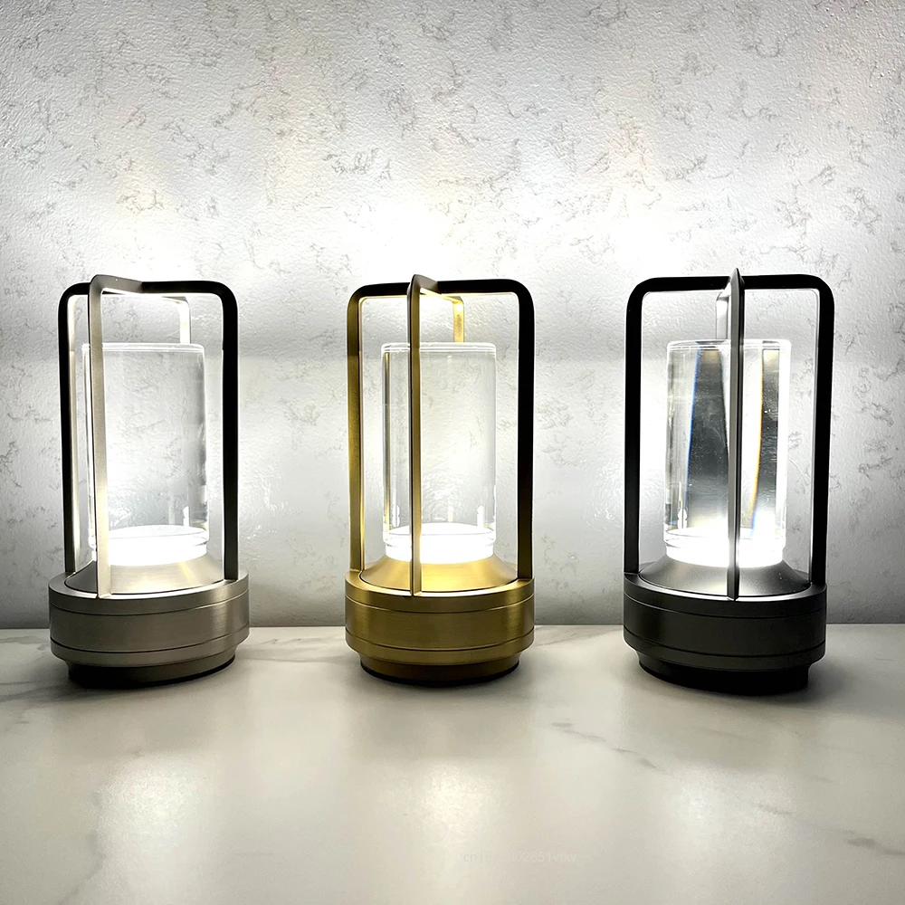 Rechargeable cross shaped table lamp plastic touch dimming night light dining room bedroom home outdoor decoration