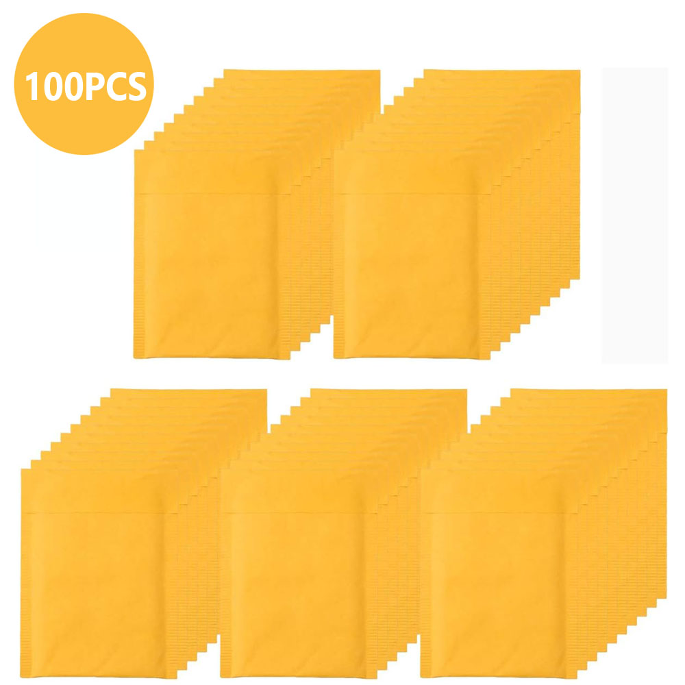 100 pçs envelope bolha envio pacote bolsa de papel kraft embalagem suprimentos mailer pequenas empresas entrega mailing grátis