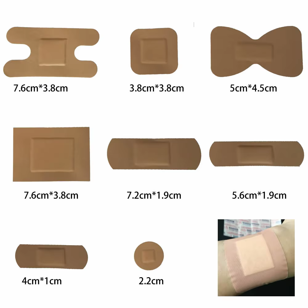 100 шт. медицинский антибактериальный пластырь для оказания первой помощи, водонепроницаемый пластырь для ран для экстренных наборов, аптечка первой помощи для дома и путешествий