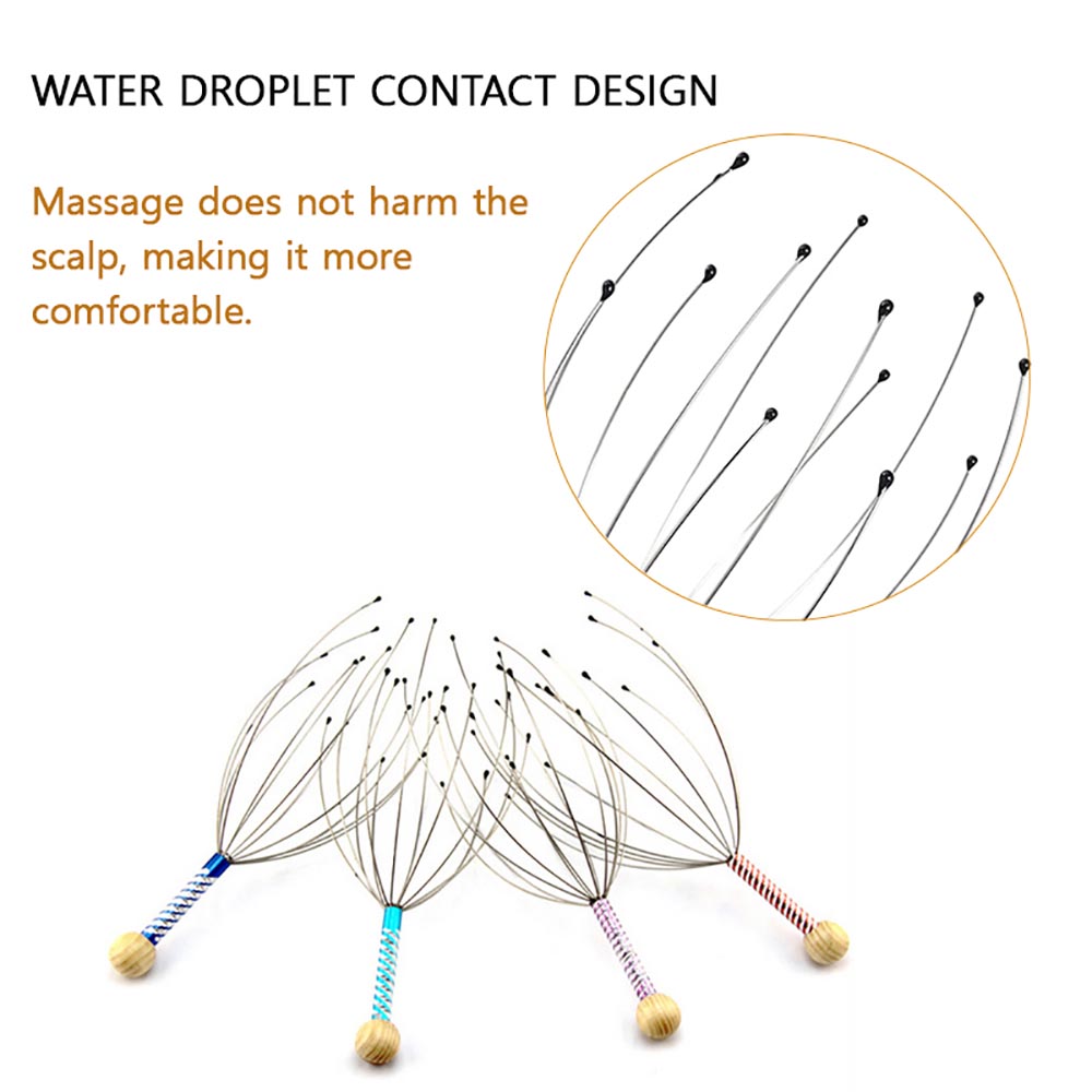 1Pc/2Pcs Handheld Head Massager Stainless Steel Engraved Head Massager Massage Claw Scalp Scratcher Itch Reliever Soul extractor