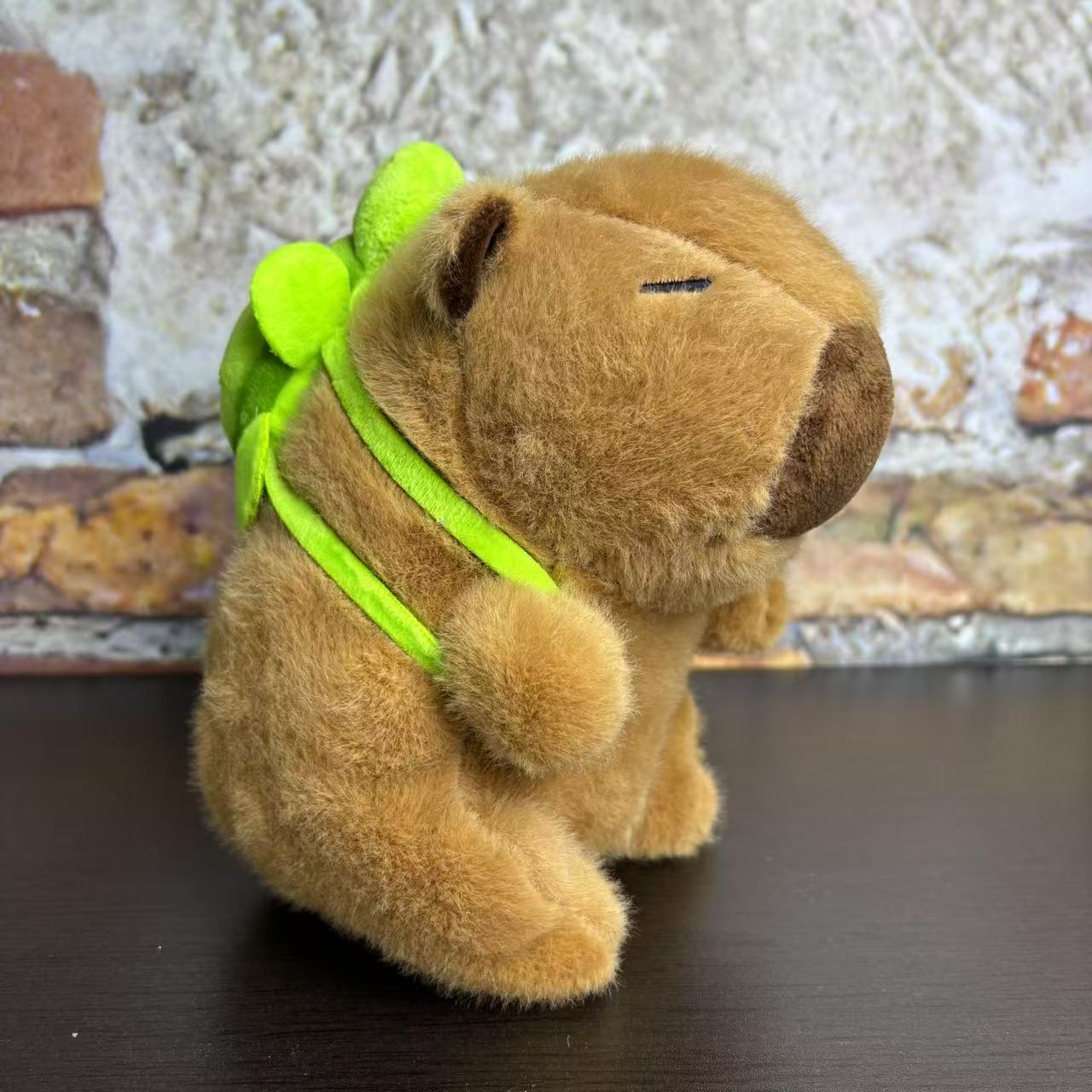 Simpatico capibara peluche capibara soffice con borsa per tartarughe berretto di fragole animali di peluche regalo per bambini decorazione della casa