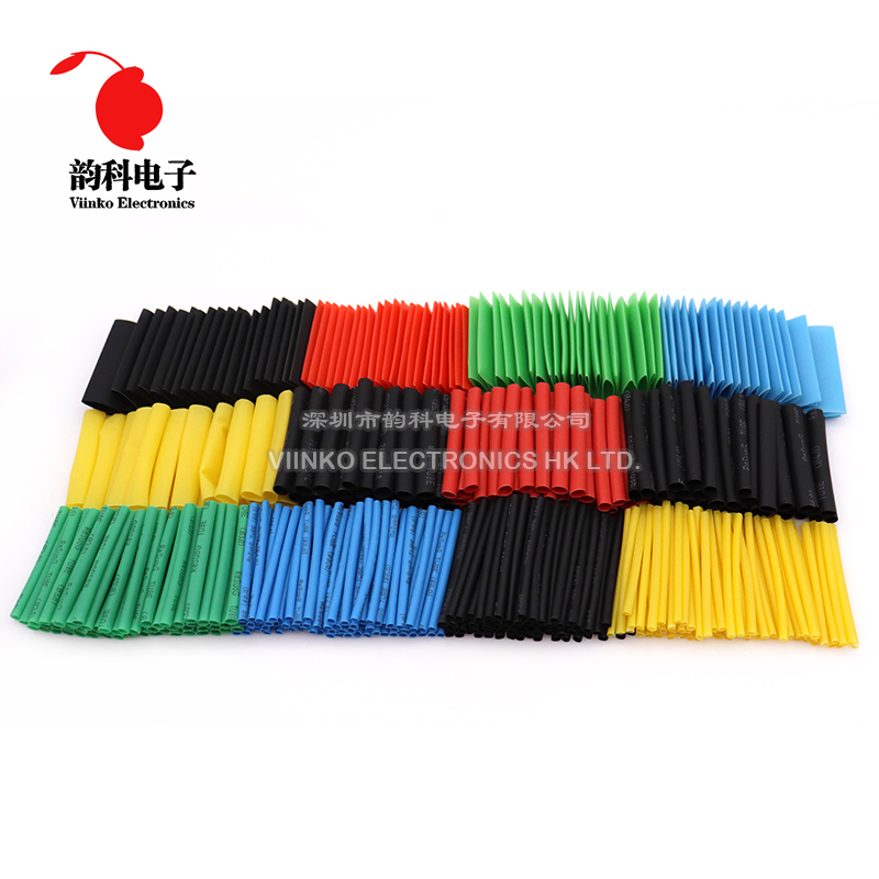 530 stücke Polyolefin Schrumpfen Verschiedene Schrumpf Rohr Draht Kabel Isolierten Schlauch Schläuche Set 2:1 Wasserdichte Rohr Hülse Kit