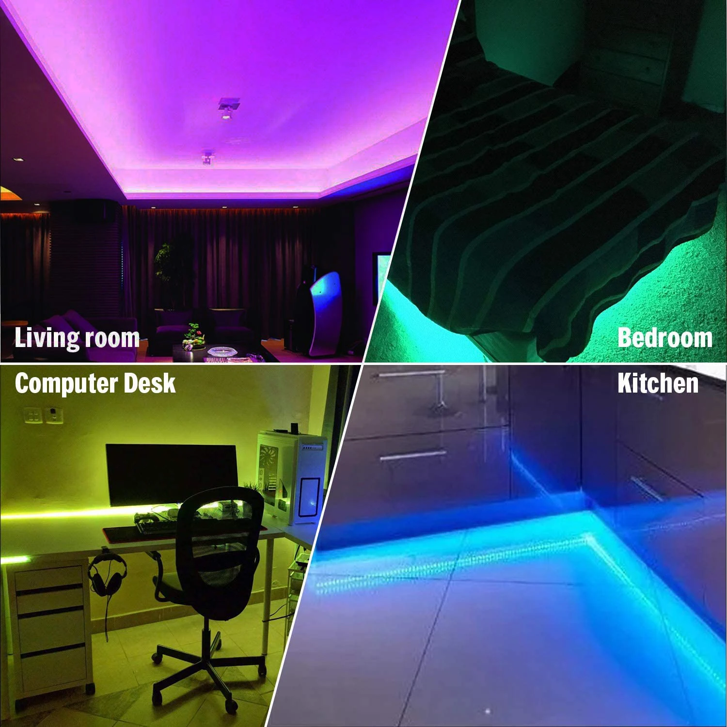 Led Lights for Room RGB Led Strip with Remote Control Color Changing RGB Tape Lights for Home Party Decoration TV Backlight