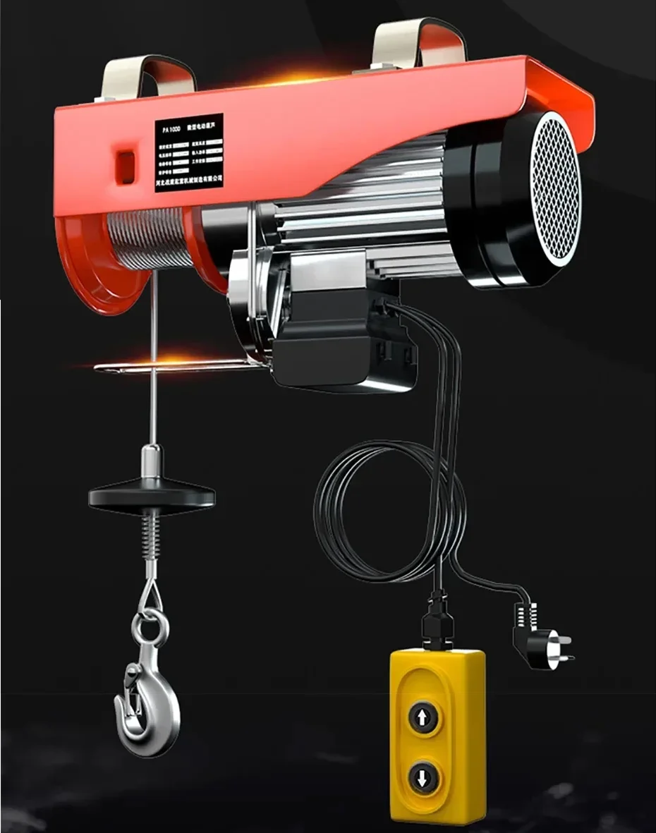Electric Hoist Crane Electric Winch Electric Winch Steel Electric Lift 220V Household Small Lifting Crane 100-400kg