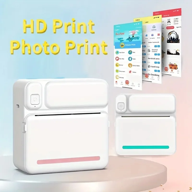 C19 mini print tragbarer thermo drucker foto tasche thermo etiketten drucker 58mm druck drahtlos bluetooth android ios