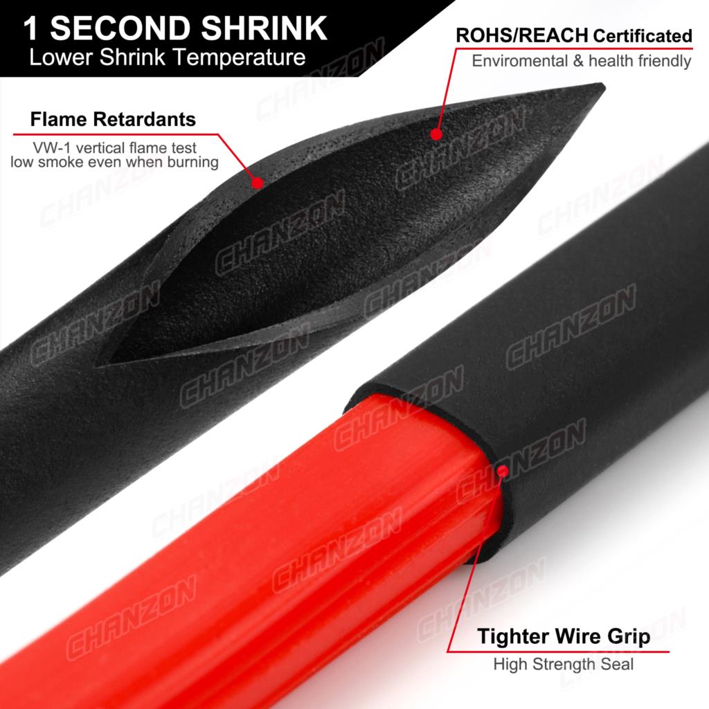 8 colori 2:1 0,6 - 8mm Tubo termorestringente Poliolefina Tubo avvolgente 1mm 3mm 2mm 6mm Nero Manicotto cavo Protezione filo 2,5 M/Rotolo