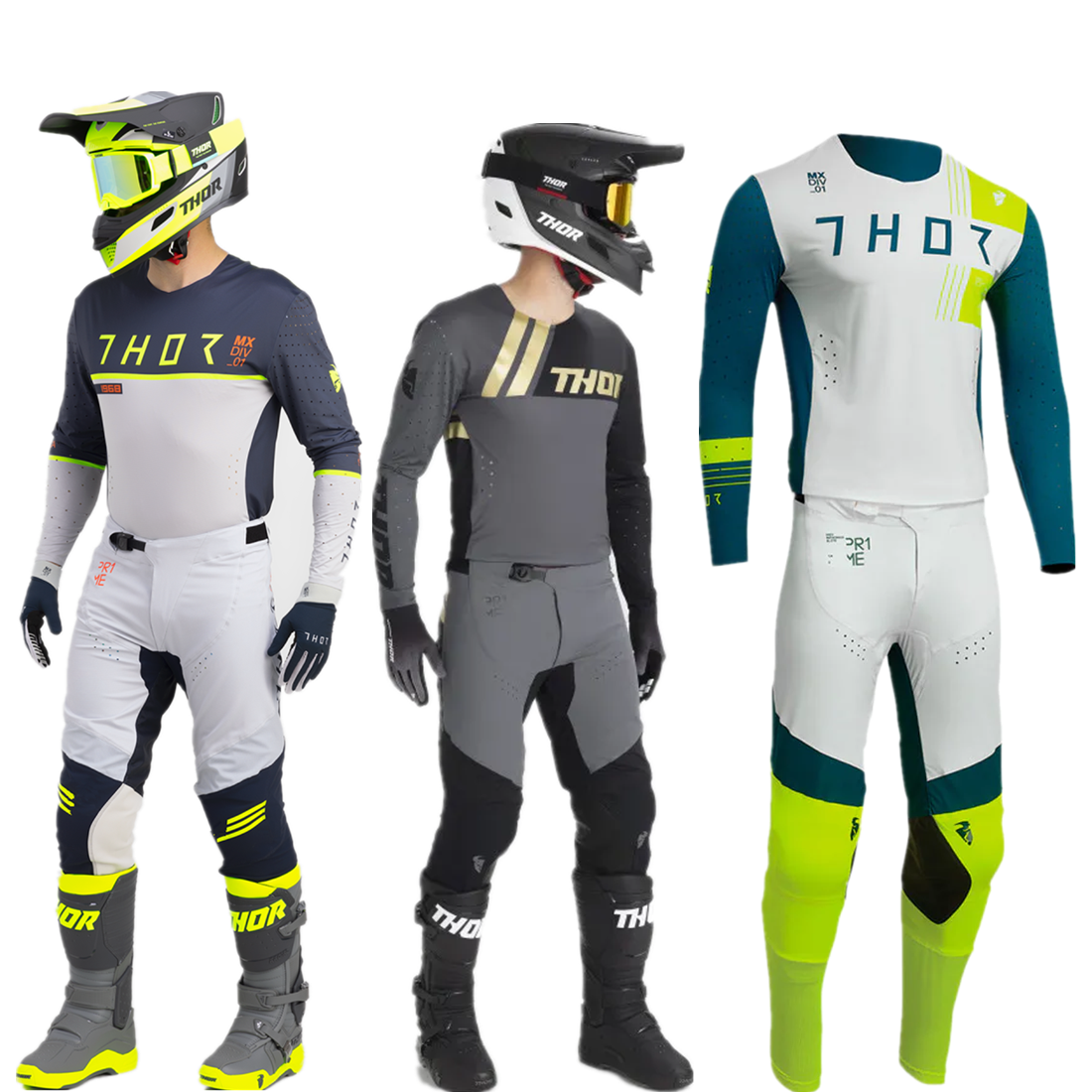 2025 FH Thor Conjunto de equipamentos de motocross Off Road Moto Jersey Set Dirt Bike Kit Terno de motocicleta