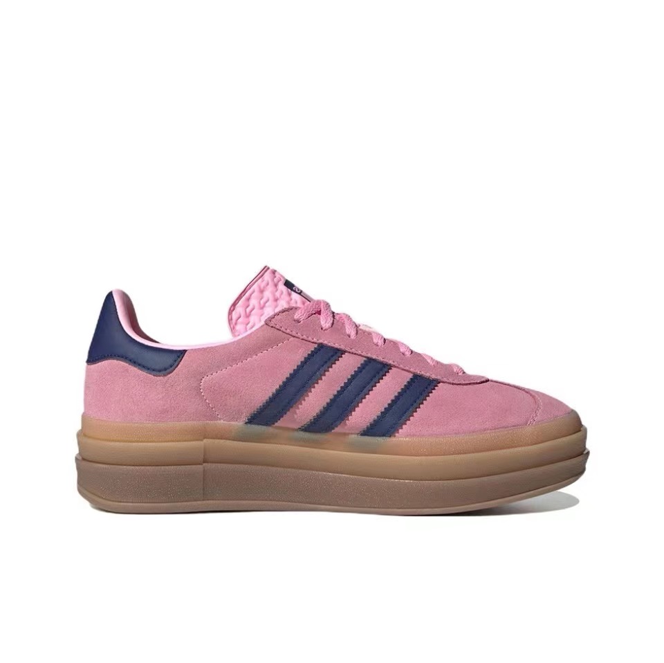 Adidas Gazelle Bold "Miami" ผู้ชายและผู้หญิงสเก็ตบอร์ด Unisex Casual Classic Low-Top Retro รองเท้าผ้าใบรองเท้า