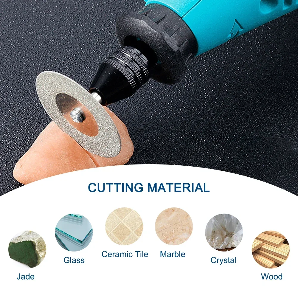 XCAN Diamant Zaagblad Mini Cirkelzaagblad 38 stks 16-60mm Diamantdoorslijpschijf Voor Dremel Rotary gereedschap