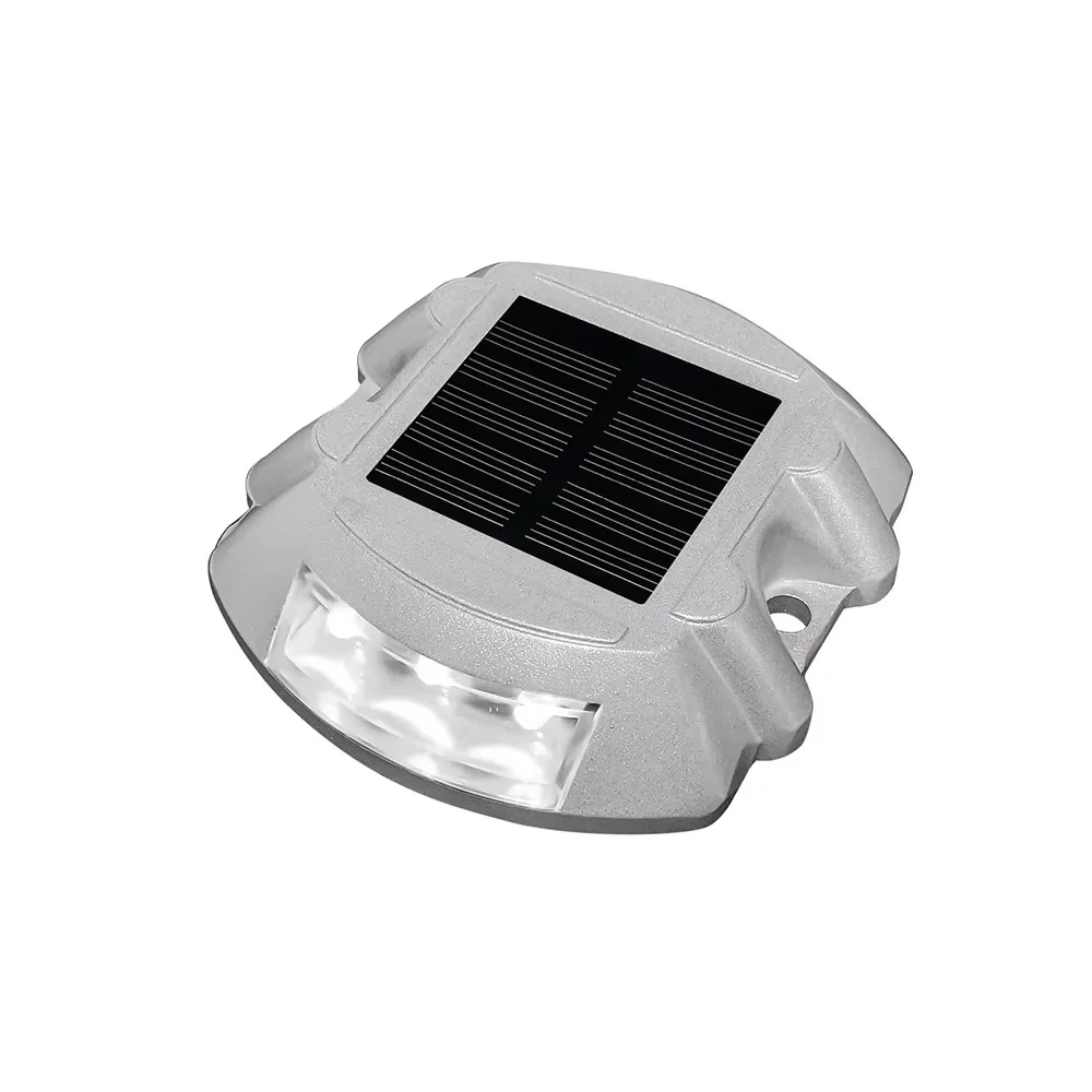 Smart Solar Road Studs with Motion Sensor - 8 LED Auto-Dimming Warning Lights IP68 Waterproof for Driveways/Parking Lots