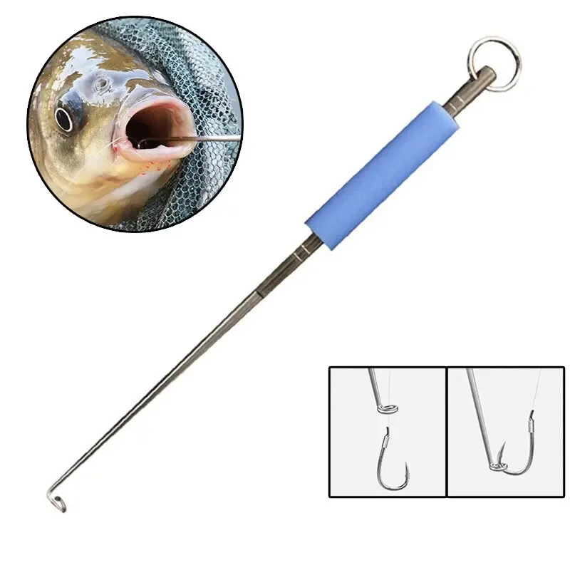 Fishing Hook Remover 2Pcs Stainless Steel Fishhook Dehooker Hook Detacher Extractor Rapid Decoupling Fishing Tools