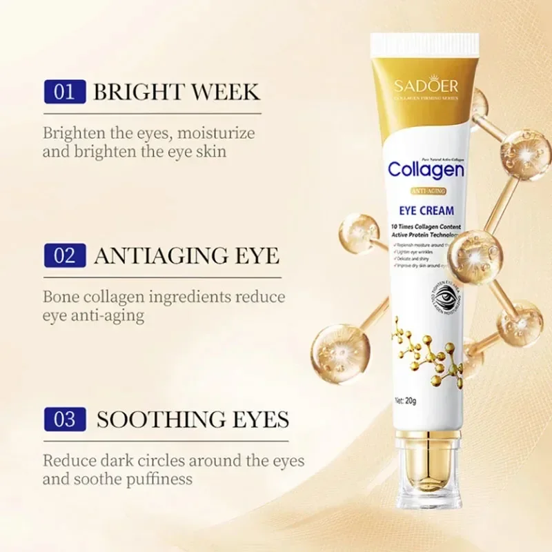 Fast Instant Eye Bag Removal Cream Collagen Removal Wrinkles Firming Skin Fade Fine Lines Brighten Dark Circle Remove Eye Care