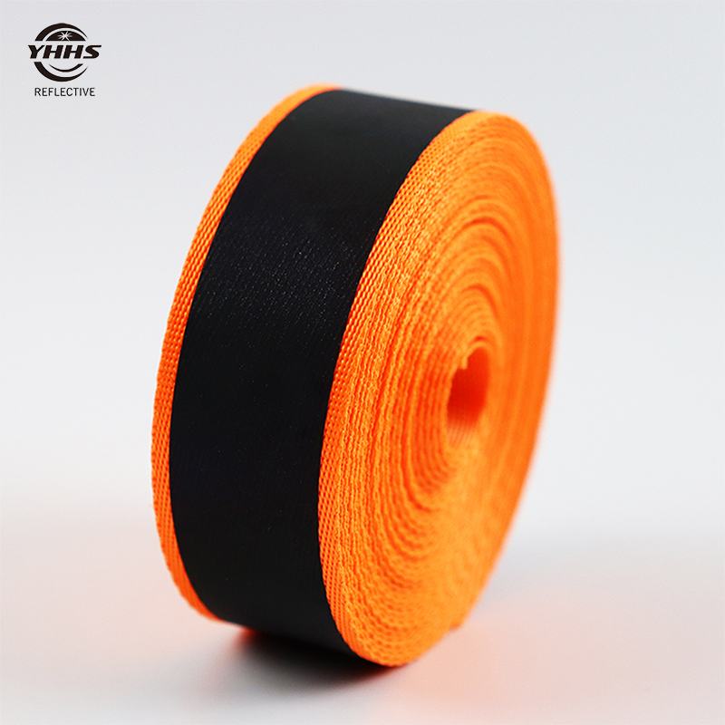Nastro di Nylon arancione fluorescente ad alta visibilità arcobaleno fettuccia riflettente accessori per l'abbigliamento cucito sui vestiti cintura per animali domestici 5M