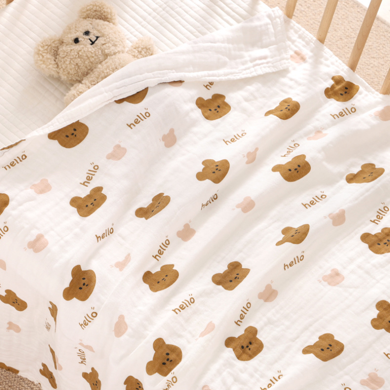ทารกแรกเกิดผ้าเช็ดตัวเด็ก 4 ชั้นผ้าฝ้าย Swaddle ผ้าห่มทารกผ้าปูที่นอนผ้าพันคอผ้าห่มรถเข็นเด็กเด็กผ้าเช็ดตัว