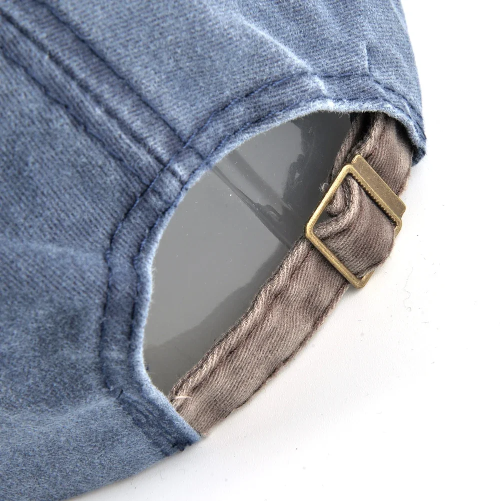 Boné de beisebol de algodão lavado vintage com remendo de carta da moda para homens e mulheres – Chapéu snapback hip hop unissex