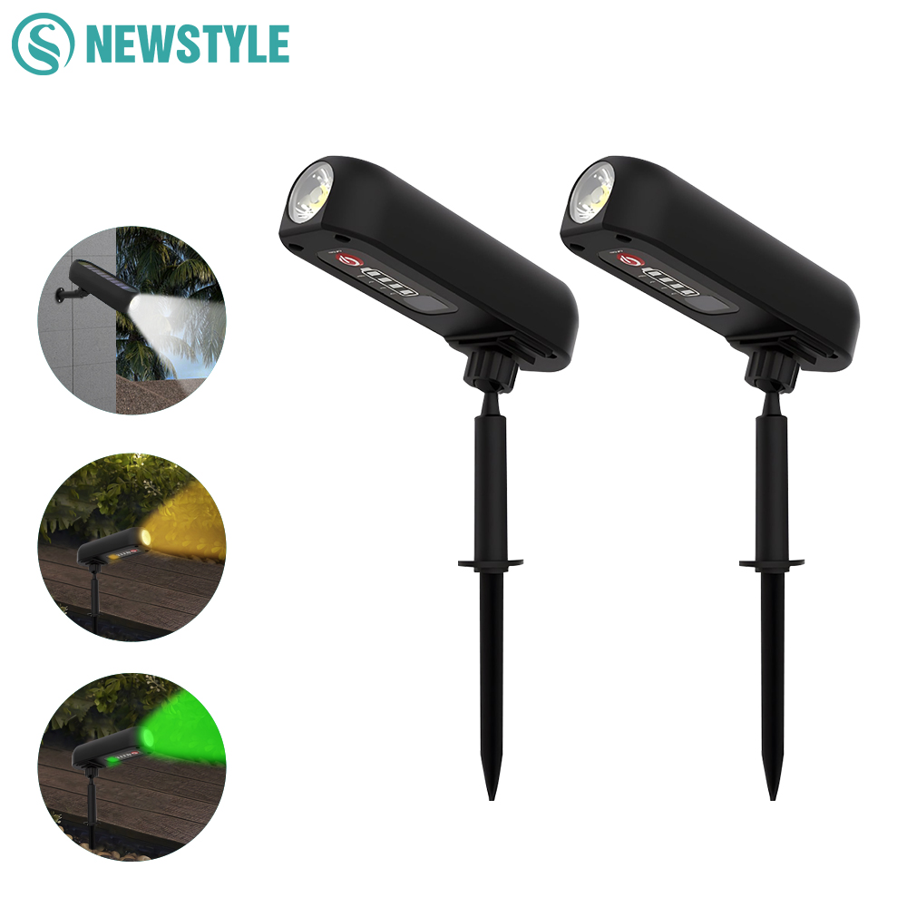 Focos solares LED para exteriores, luz Solar ajustable para paisaje, impermeable, encendido/apagado automático, luz de pared 2 en 1, jardín, patio, entrada, césped