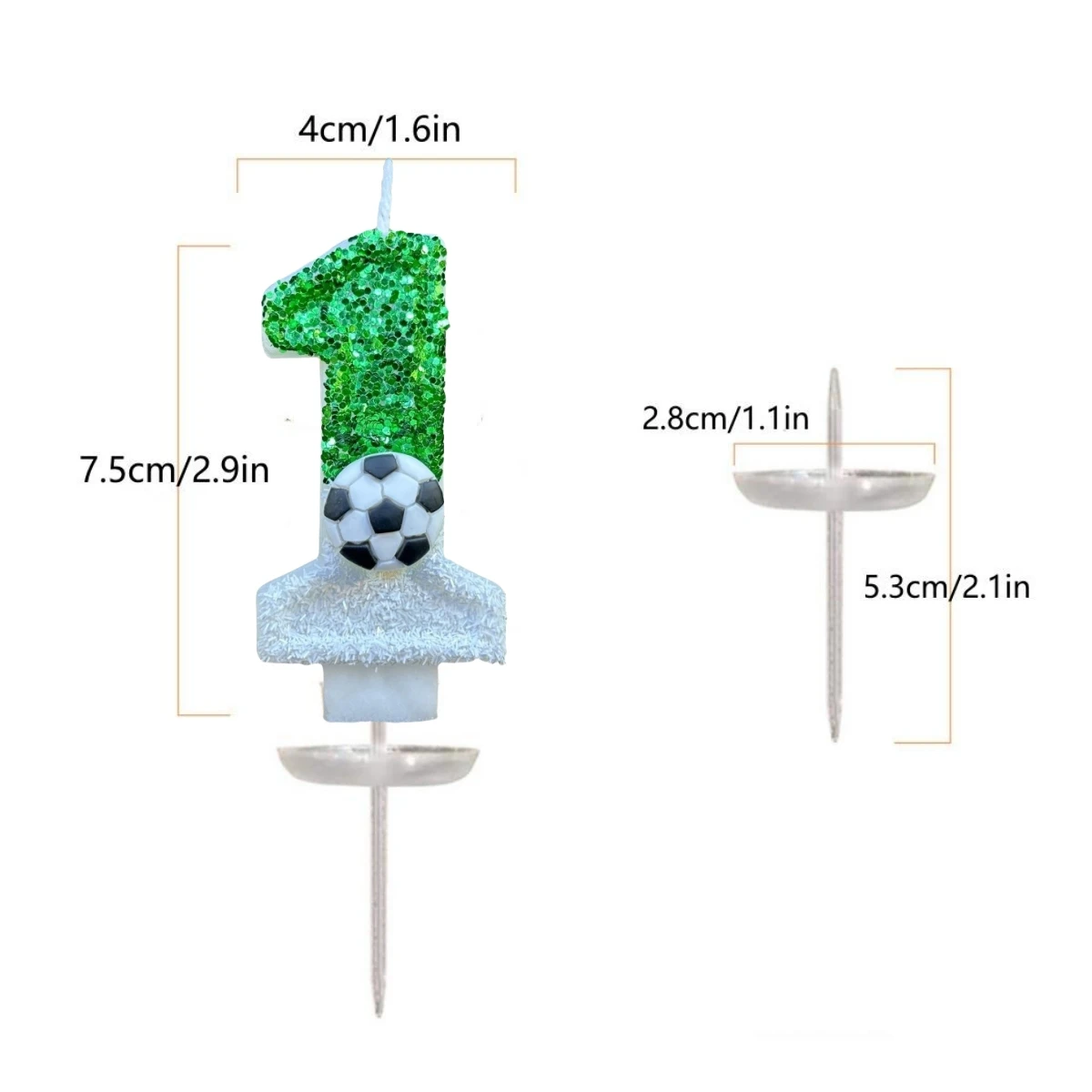 Velas con números de cumpleaños de fútbol, números de velas para pasteles, velas decorativas con números, decoración para tarta para cumpleaños