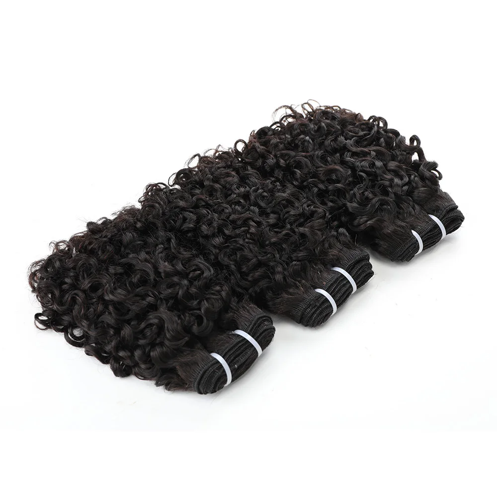 Himalaya-Brazilian DD Pixie Curls, Unprocessed Curl Bundles, Natural Cabelo Humano, Weave, Only Virgin Hair Extension Bundles