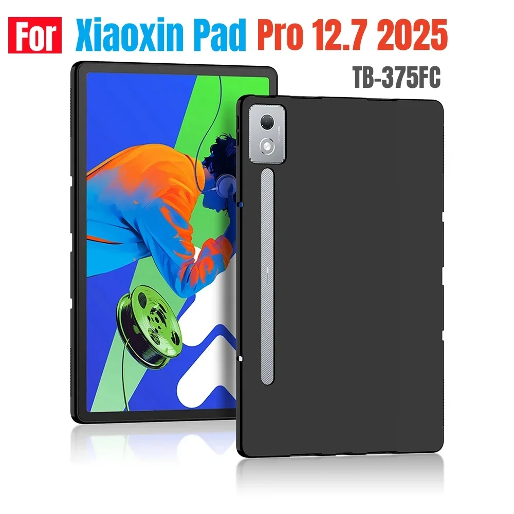 Soft Case Voor Lenovo Xiaoxin Pad Pro 12.7 2025 12.7 Inch TB-375FC Silicon TPU Shell voor Xiaoxin Pad Pro 12.7 Tablet Back Cover