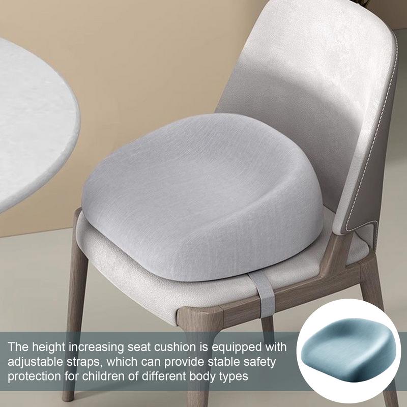 Сиденье-усилитель для стула, портативная увеличивающая подушка с регулируемыми ремнями и нескользящим дном, съемная хлопковая подушка-усилитель