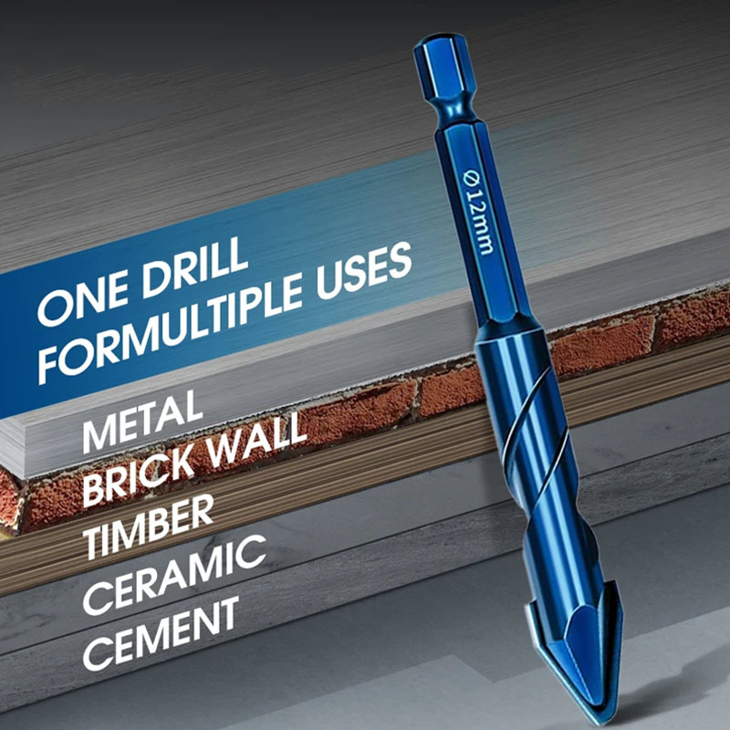 Mauerwerk Beton Spiralbohrer Exzenter für Glas Keramik Fliesen Ziegel Kunststoff Holz Mason Hartlegierung Wand Lochschneider Säge Blau