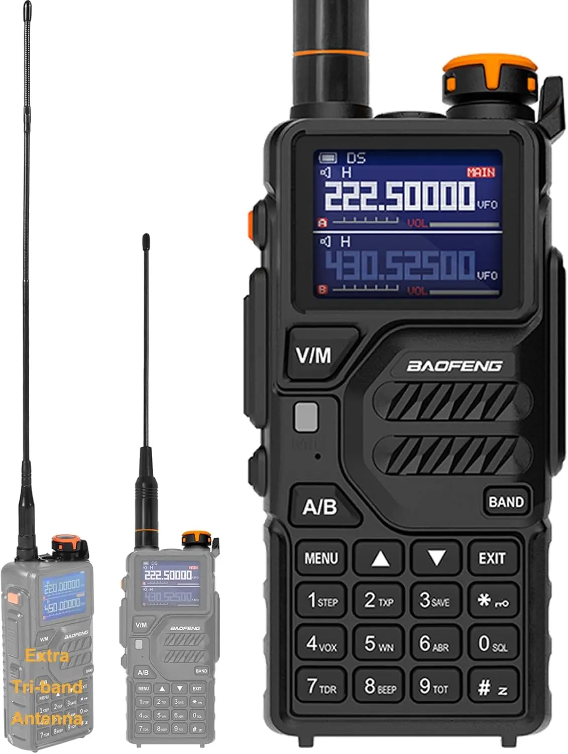 Baofeng radio k5 plus tragbares Amateurfunk Sechs bänder Zwei-Wege-Radio Tri-Band-Hoch leistung noaa 999 Kanäle USB-C Chirp