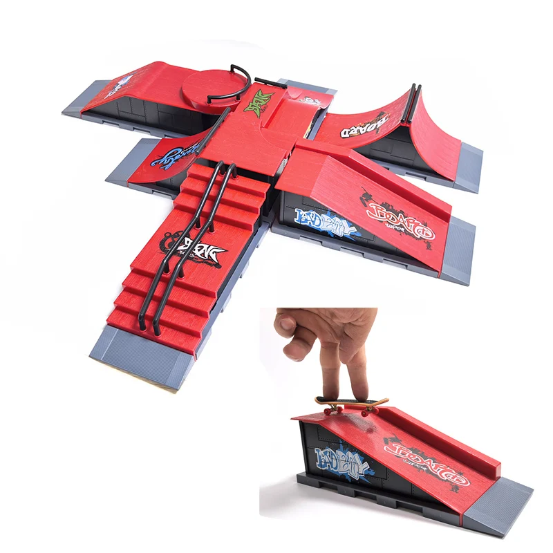 Ensembles de Skateboard à doigts professionnels, rampe de parc de patins, combinaison de lieu de scène, bricolage, Kit de jouets fantaisie à assembler, cadeau pour enfants