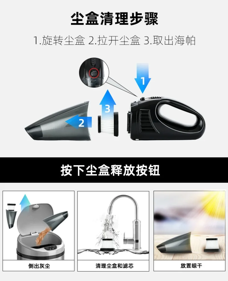 Car Vacuum Cleaner Wireless Portable Cleaning Machine for Car Home Appliance Powerful Handheld Cleaner for keyboard
