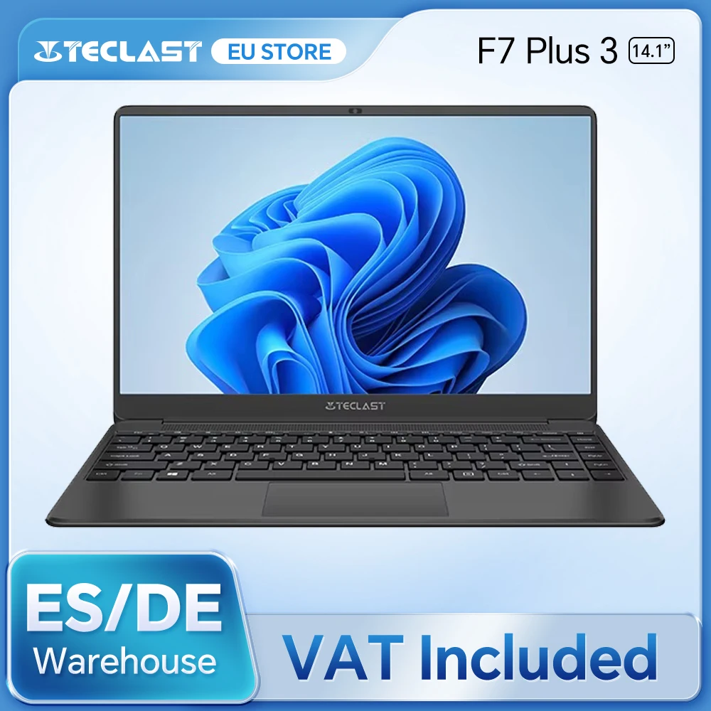 Laptop Teclast F7 Plus 3, 14,1 pollici, 8a generazione. Gemini Lake Celeron Cpu, 8Gb Ram, SSD da 256Gb, 1920 X 1080 Ips
