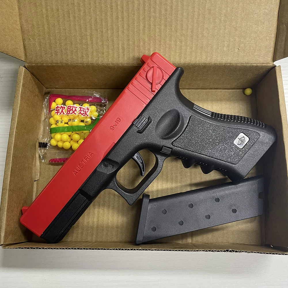 2025 Nuova Proiettile Morbido e Pistola Airsoft Manuale G17 G blocco Pistola Giocattolo Rivista Inferiore Laser Sport All'aria Aperta CS Gioco Arma Kisd Regalo