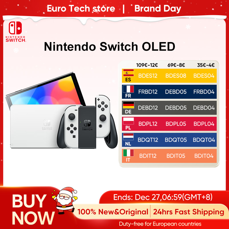 Nintendo Switch-consola OLED con pantalla de 7 pulgadas, consola ajustable de Audio mejorada, modo de TV estable, videojuego