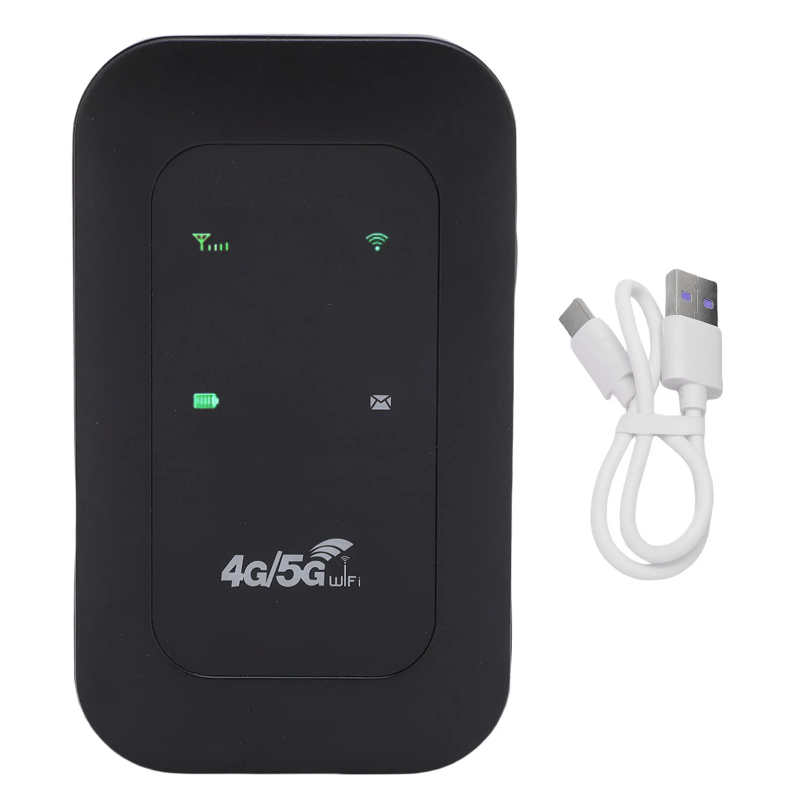 Mobiler WLAN-Router, 2100-mAh-Akku, unterstützt 10 angeschlossene Geräte, 4G, 5G, WLAN-Hotspot, 300 Mbit/s, tragbare Hochgeschwindigkeit für Unternehmen