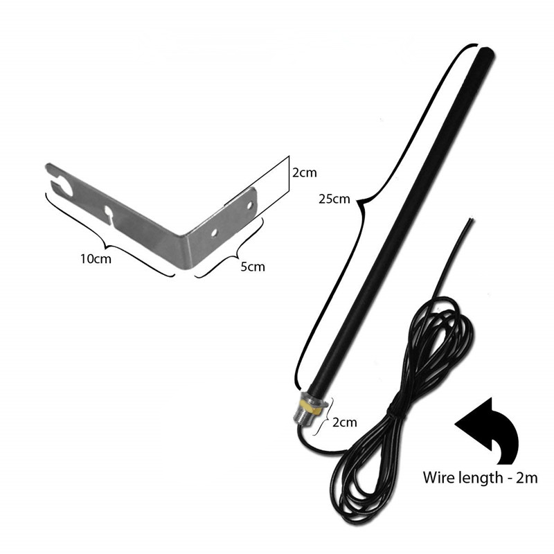 Para puerta de electrodomésticos, antena externa para puerta de garaje. para antena de señal de 433 MHz con control remoto de garaje de 433,92 MHZ