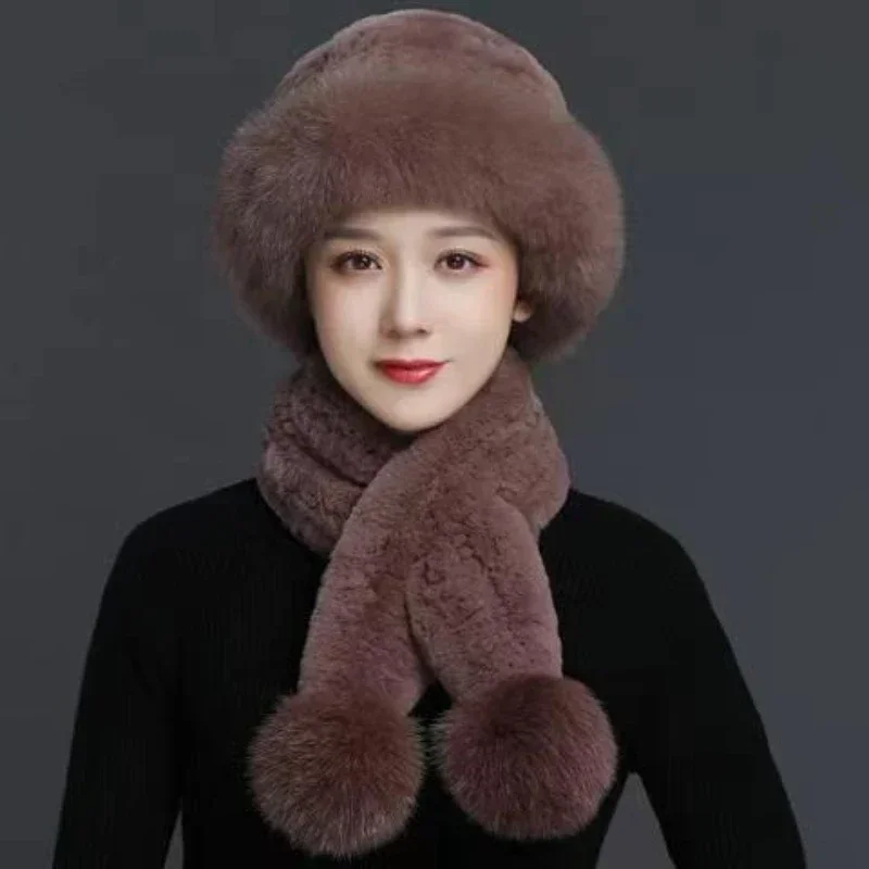 Hut weibliche winter nachahmung Nerz mutter Koreanische Rex kaninchen haar ausländischen luft hut schnee becken hut hochwertige weibliche hut verdickt