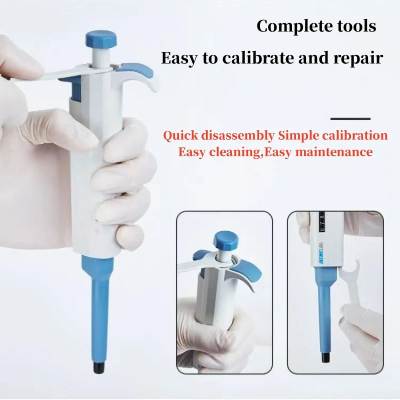 Micropipetta da laboratorio IKEME Pipetta regolabile in plastica a canale singolo 100-1000ul Attrezzatura da laboratorio per chimica Attrezzatura da laboratorio