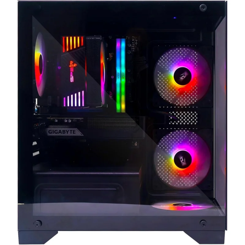 คอมพิวเตอร์เล่นเกม – Core i5-14400F, RTX 5060Ti 8GB, 16GB DDR5, 1TB NVMe SSD 3300MB/s, 700W PSU, เคส mATX แบบ ARGB พร้อมพัดลม ARGB 4 ตัว และรีโมท