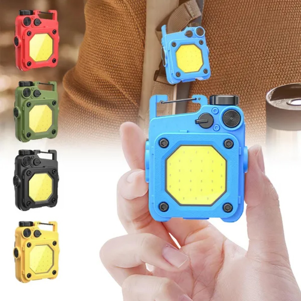 STONEGO светодиодный уличный аварийный фонарик, мини-брелок, многоскоростной регулируемый USB перезаряжаемый большой прожектор COB