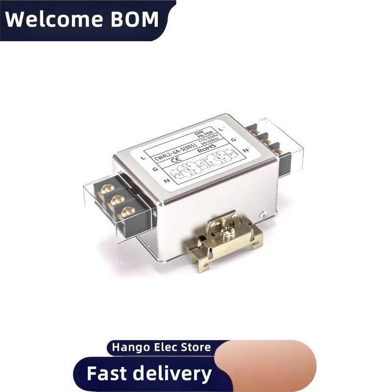 Single-phase bipolar power filter CW4L2-3/6/10A-S 005 Guideway EMI anti-interference AC 220V