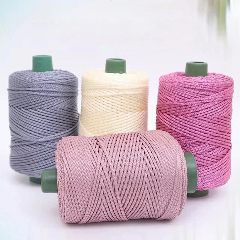 200 m 3 mm Sommer-Häkelgarne, Eisseil, Faden für DIY-Stricktasche, Geldbörse, Sonnenhut, Schuhe, Kissen, Weben, Garn, Nähzubehör