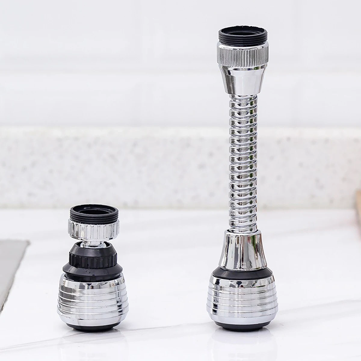 Acessórios para torneira de cozinha ABS Extensor de torneira Modo duplo (chuveiro/bolha) 360 °   adaptador de torneira giratório à prova de respingos