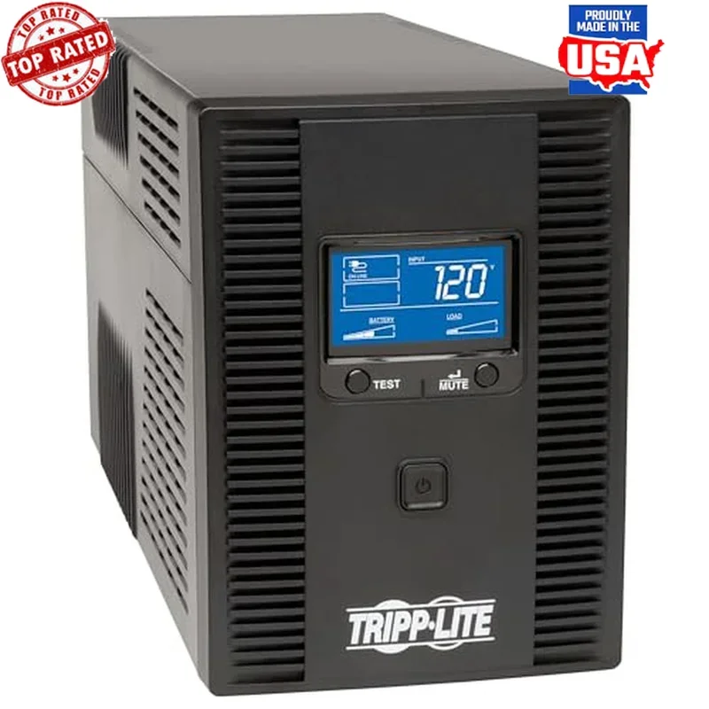 AVR LCD 디스플레이로 1500VA UPS 배터리 백업-10개 콘센트-USB-전화 및 동축 보호-Ups 전원 백업-서지 보호-라인