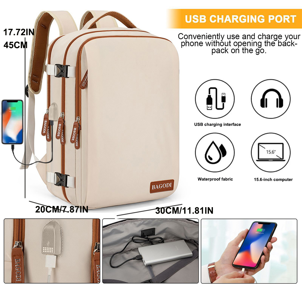 Geestock トラベルバックパック Ryanair 40x20x25 トラベルキャビンバッグ 45x30x20 Easyjet 飛行機キャビンバックパックスーツケースラップトップバックパック